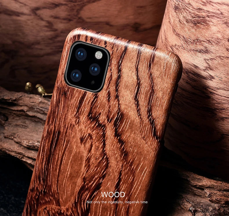 For iPhone 17 16 15 14 13 12 Pro Max 11 Pro Mini walnut Enony Rosewood MAHOGANY Real Wooden Vintage Back Hard Slim Case Cover