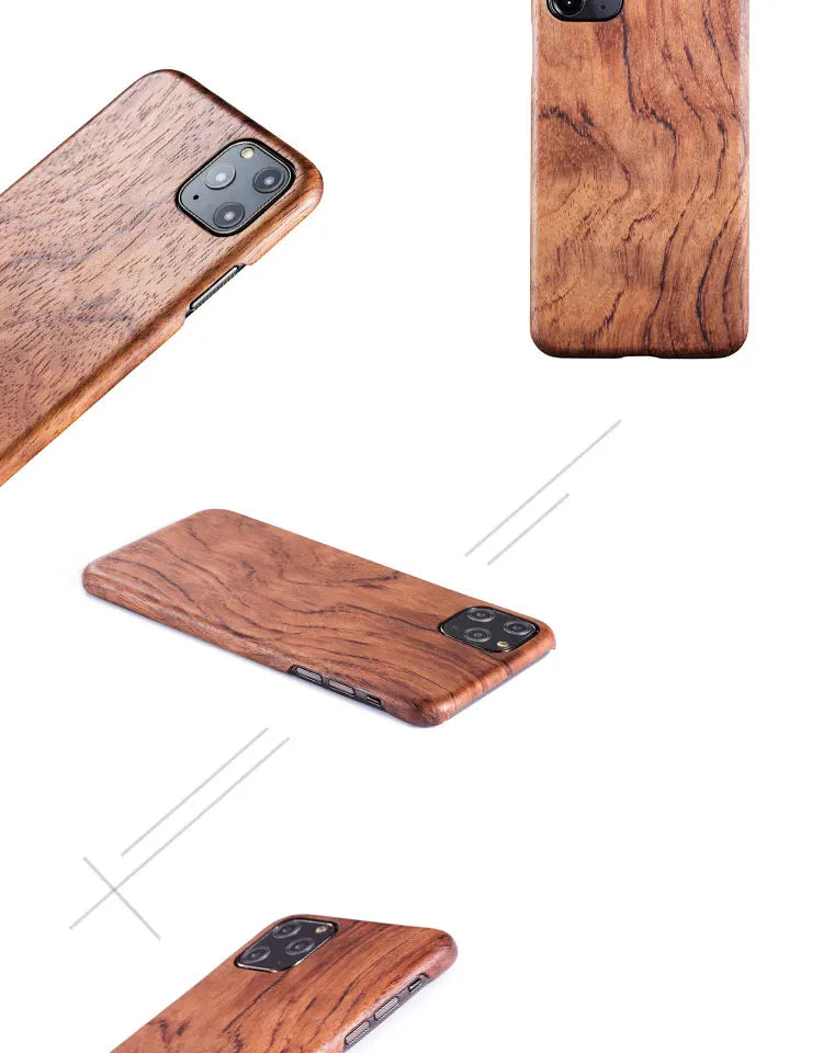 For iPhone 17 16 15 14 13 12 Pro Max 11 Pro Mini walnut Enony Rosewood MAHOGANY Real Wooden Vintage Back Hard Slim Case Cover